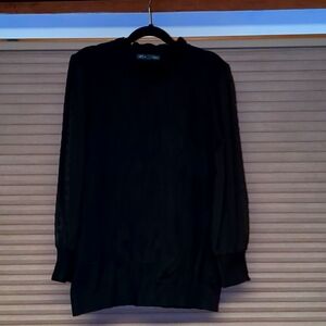 Adrianna Papell Mock Neck Sweater in Black size S